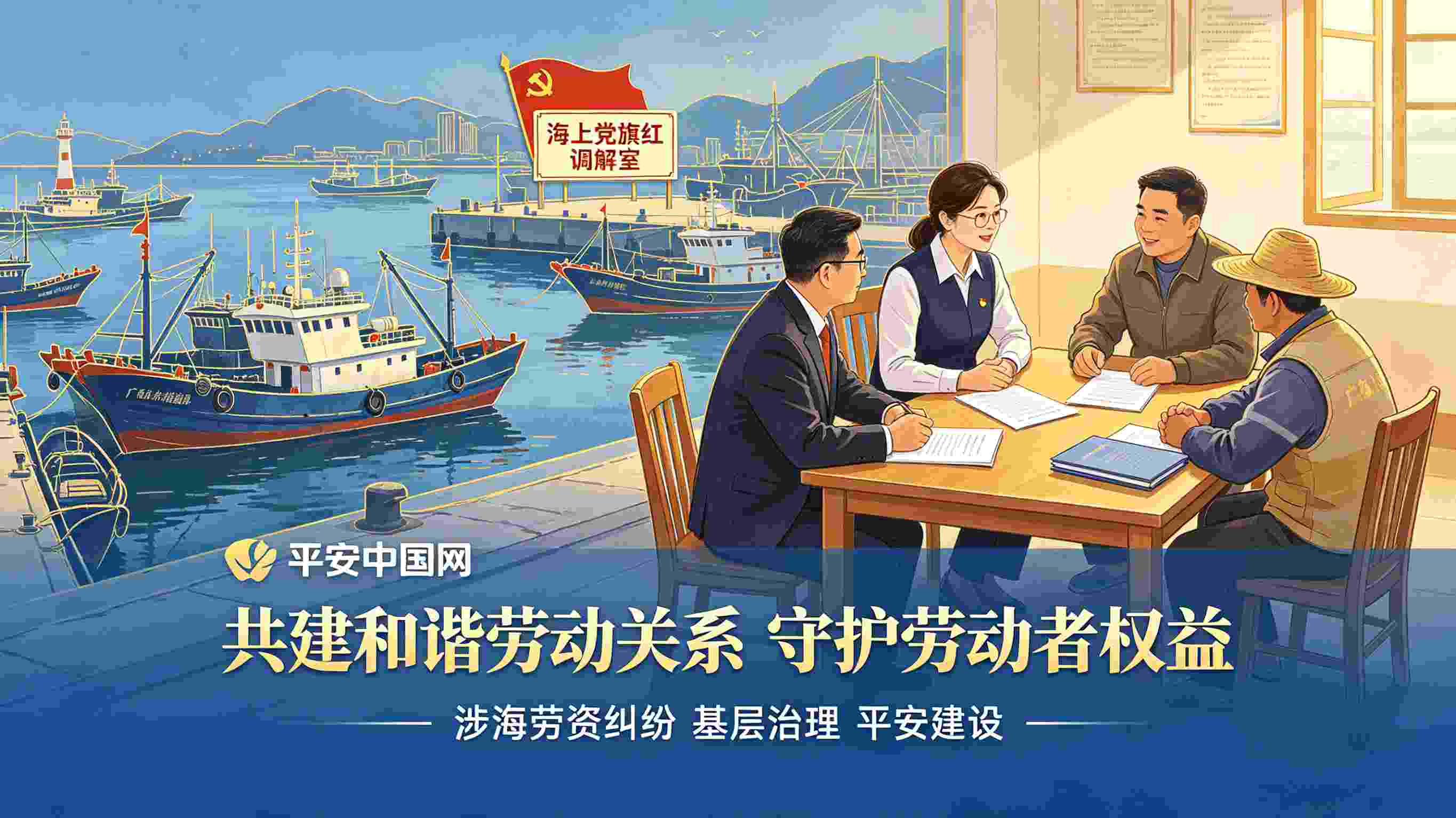 平安中国网：从“码头争吵”到“指尖化解”，北海涉海劳资纠纷调解这样做——劳资平安